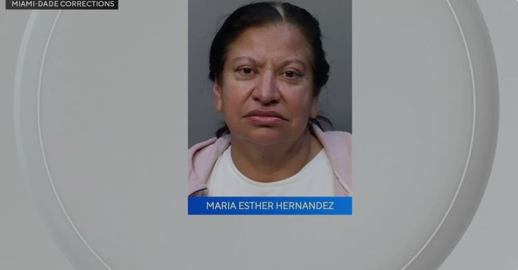 <i>Miami-Dade Corrections/WFOR via CNN Newsource</i><br/>Maria Esther Hernandez faces a charge of second-degree felony theft from an elderly person over $10
