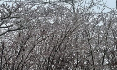 Freezing rain and ice in northern Henderson County/Mills River