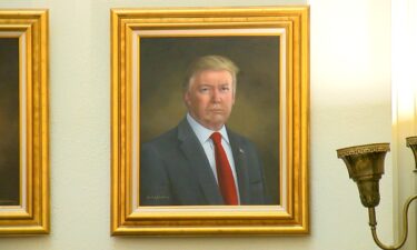 President Donald Trump on Sunday eviscerated his presidential portrait that hangs inside the Colorado Capitol building
