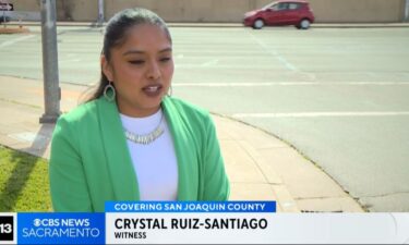 Crystal Ruiz-Santiago was running errands on the morning of February 28 when she spotted a man coming out of a storm drain in Stockton.
