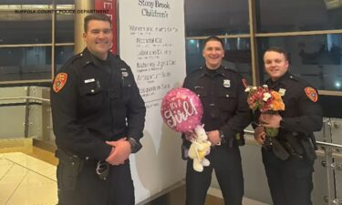 Three officers were honored after helping an expecting mother deliver a healthy baby.