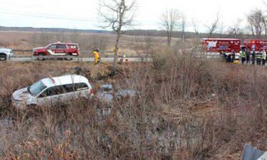 Two school-aged children and a driver had to be rescued in Sudbury