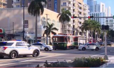 Authorities released surveillance video showing the moments before a fight broke out between two passengers riding a trolley.
