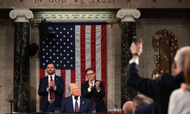 President Donald Trump addresses a joint session of Congress at the US Capitol on March 4 in Washington