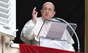 Pope Francis delivers his Sunday Angelus blessing from the window of his studio overlooking St. Peter's Square on January 12. Pope Francis experienced “two episodes of acute respiratory failure