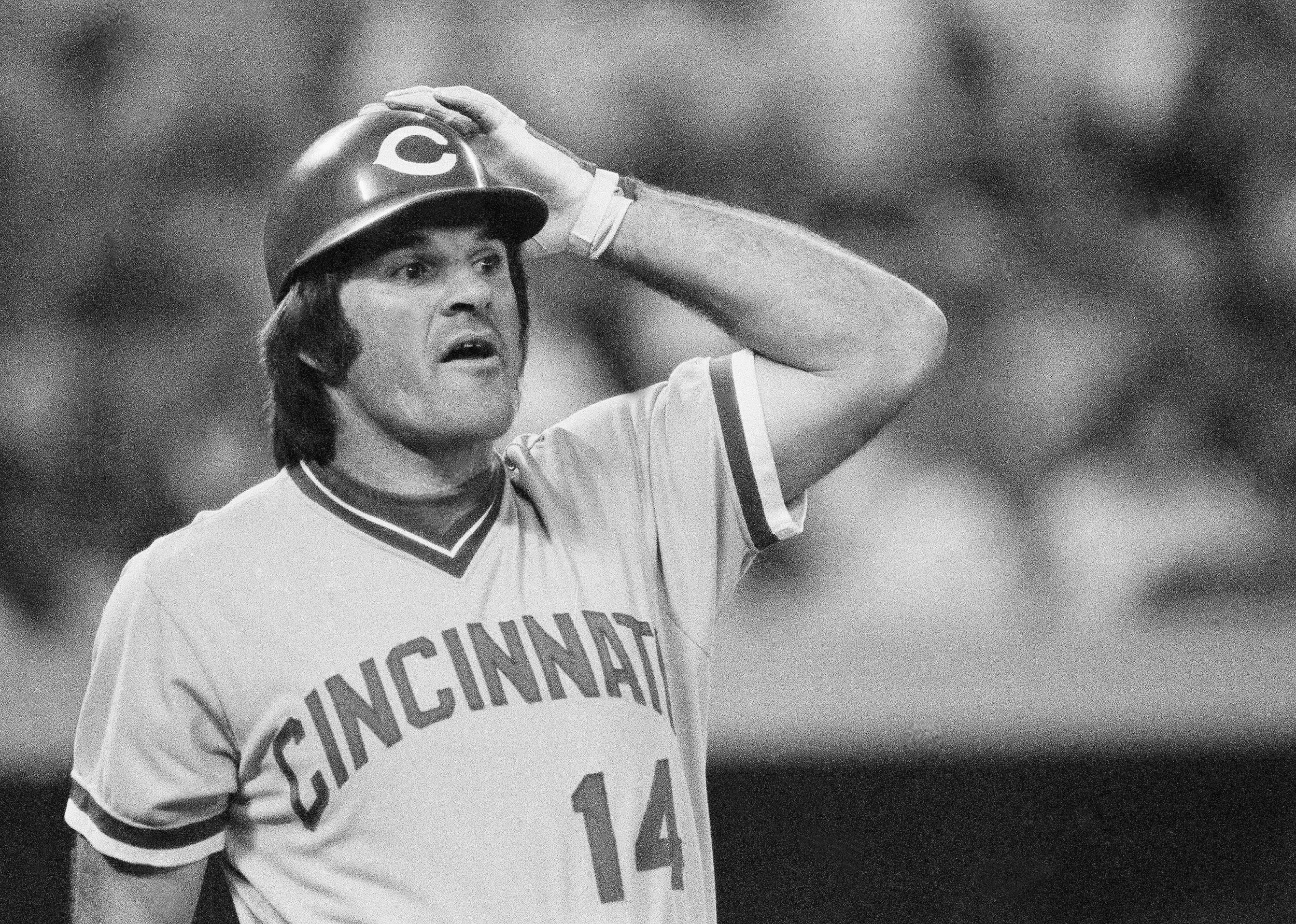 <i>J. Walter Green/AP via CNN Newsource</i><br/>Pete Rose of the Cincinnati Reds pictured during a game in August 1978.