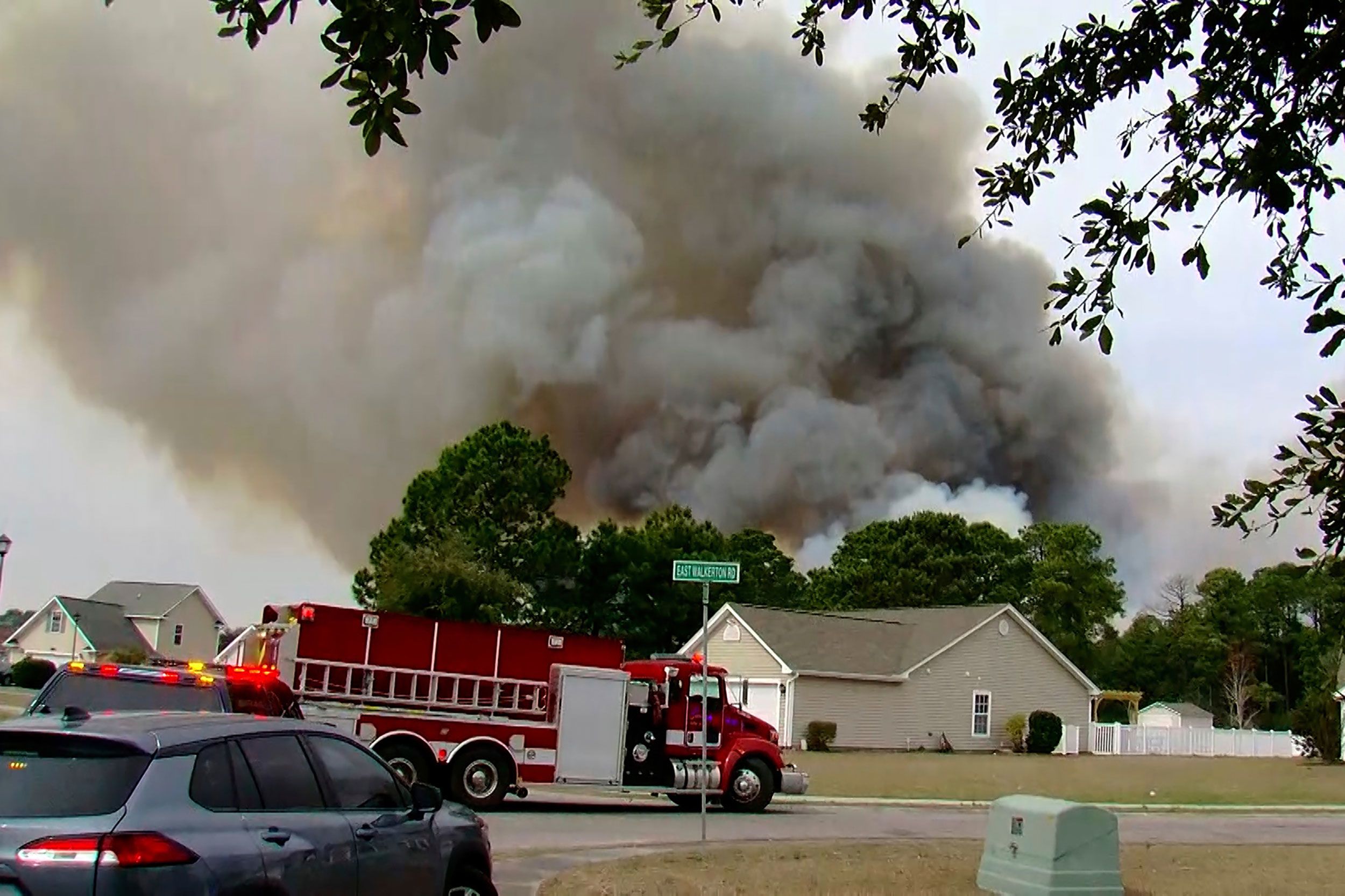 <i>South Carolina Forestry Commission/Handout/Anadolu viaGetty Images via CNN Newsource</i><br/>Fire officials believe the Covington Drive Fire near Myrtle Beach