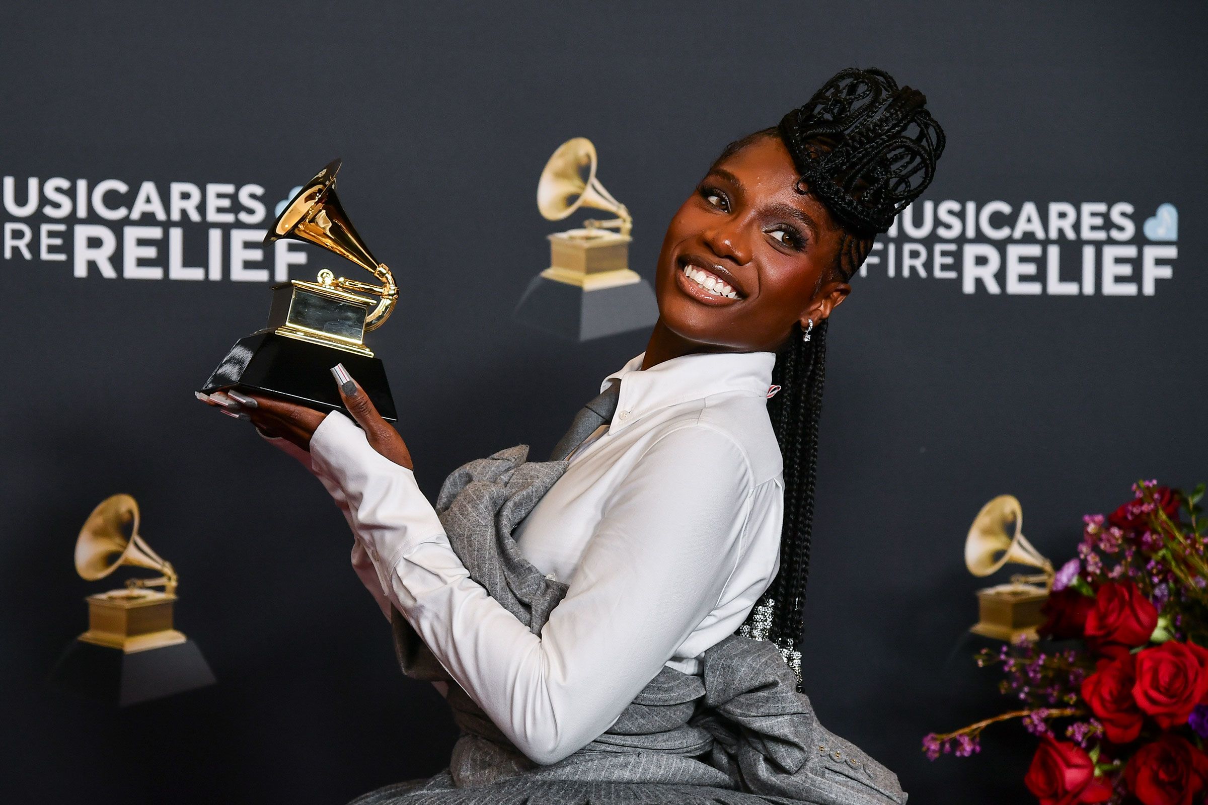 <i>Richard Shotwell/Invision/AP via CNN Newsource</i><br/>Doechii poses at the 2025 Grammy Awards in Los Angeles. The rapper has been named Billboard’s 2025 Woman of the Year and will be honored at an event taking place later this month