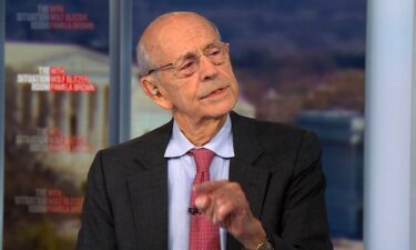 Former Associate Justice of the Supreme Court of the United States Stephen Breyer speaks to CNN's Wolf Blitzer in Washington