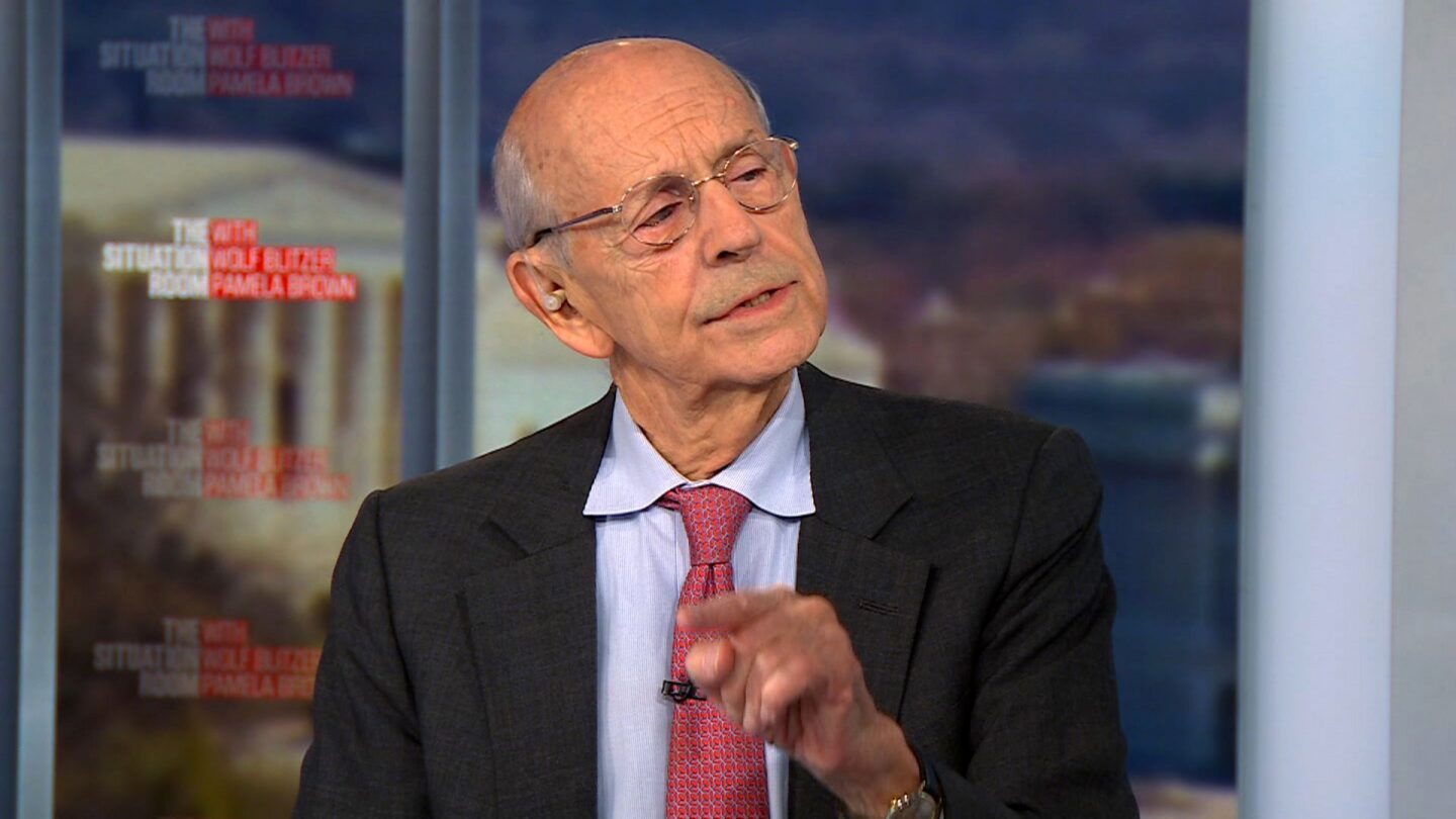 <i>CNN via CNN Newsource</i><br/>Former Associate Justice of the Supreme Court of the United States Stephen Breyer speaks to CNN's Wolf Blitzer in Washington