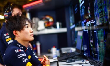 Yuki Tsunoda (left) will replace Liam Lawson driving for Red Bull.