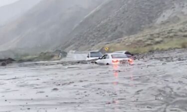 Rain triggered mudflow in Riverside County
