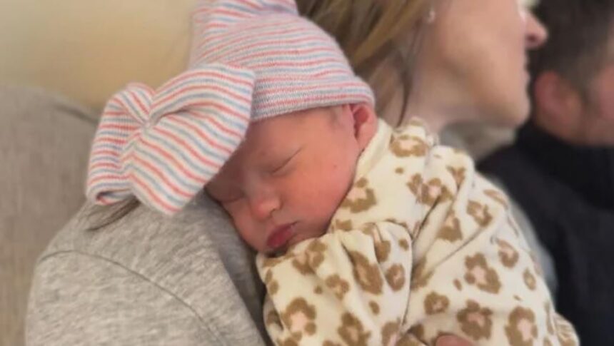 <i>KYW via CNN Newsource</i><br/>Baby Cora was born just 10 minutes after her mother got to the nurse's office.