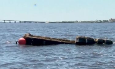 The sunken barge