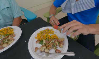 The final iguana egg scramble before a taste test