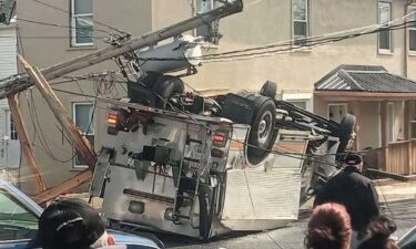 Two firefighters with the Junction Fire Company were hurt Sunday afternoon after their tanker overturned and crashed while they were responding to a call.