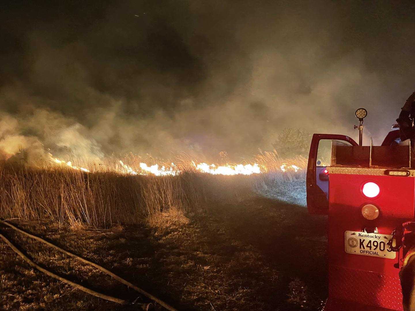 <i>Summersville Fire Department/WLKY via CNN Newsource</i><br/>More than 20 acres of land in Green County