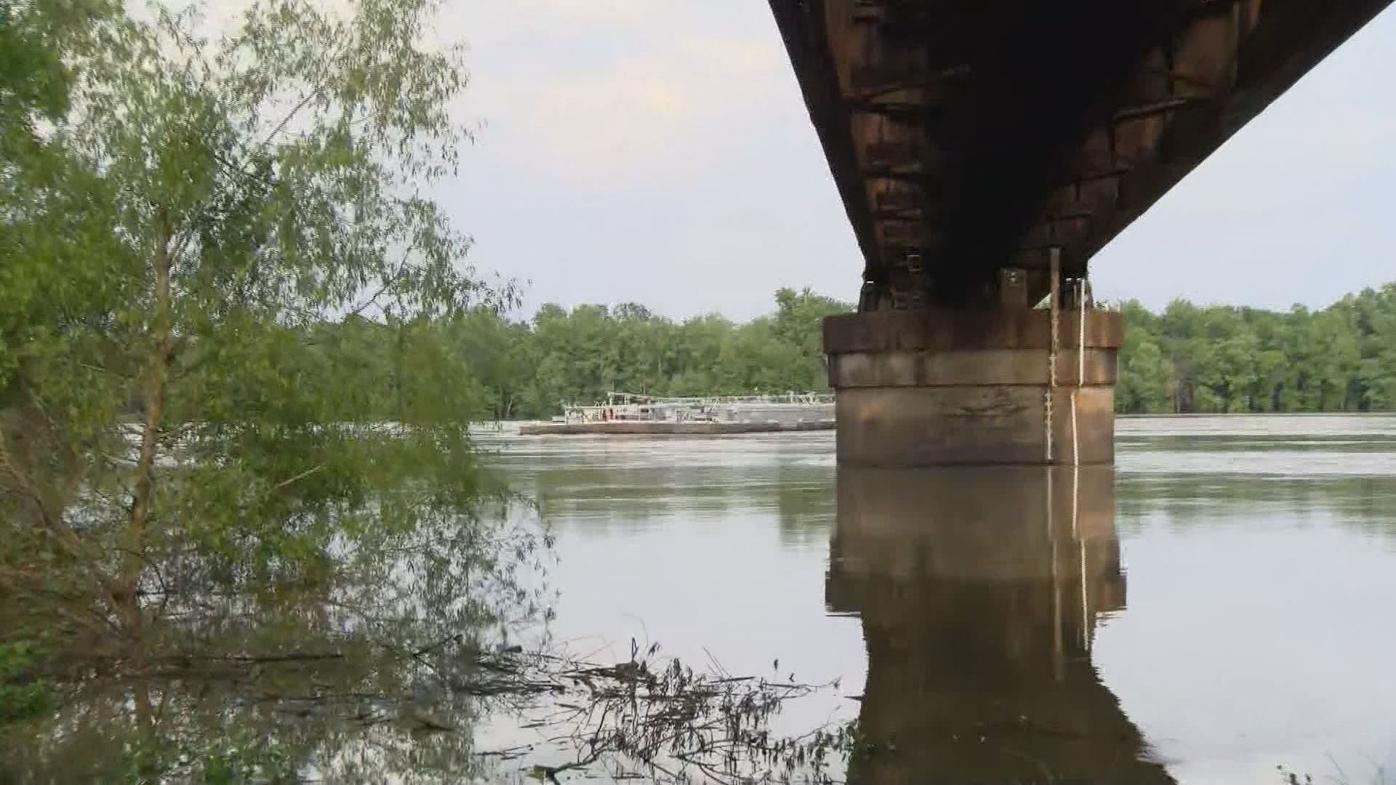 <i>KADN via CNN Newsource</i><br/>A tugboat struck a railroad bridge that crosses the Atchafalaya River in St. Landry Parish