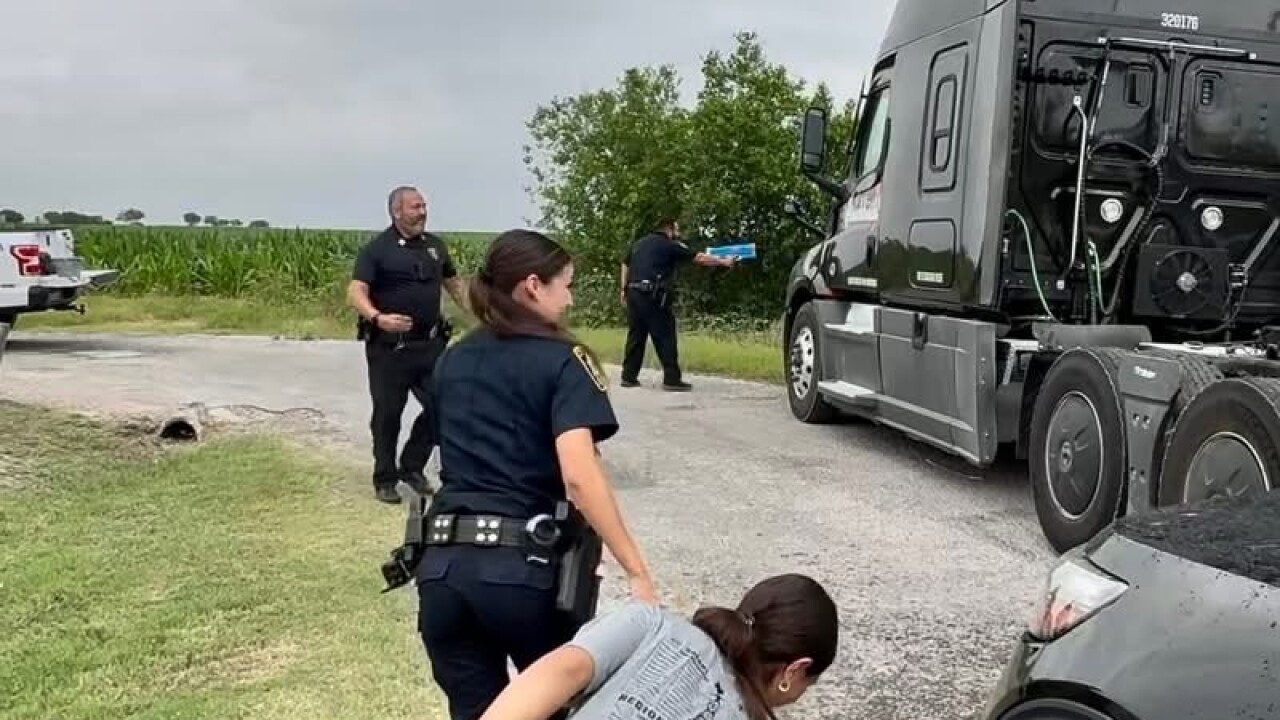 <i>KRIS via CNN Newsource</i><br/>First responders from Bishop Police Department and Nueces County Constable Precinct 3 participated in the Bishop Water Wars on Easter.