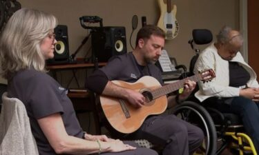 The therapy is called Music and Mindfulness and it helps patients feel less pain and anxiety.