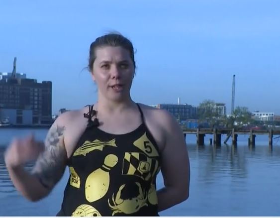 <i>WJZ via CNN Newsource</i><br/>Katie Pumphrey completed a six-hour swim on April 25 in Baltimore's Inner Harbor as she looks to qualify for a chance to swim the English Channel in July.