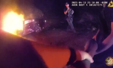Indian River County deputies and Vero Beach officers rescued a suspect from a burning car on April 13.