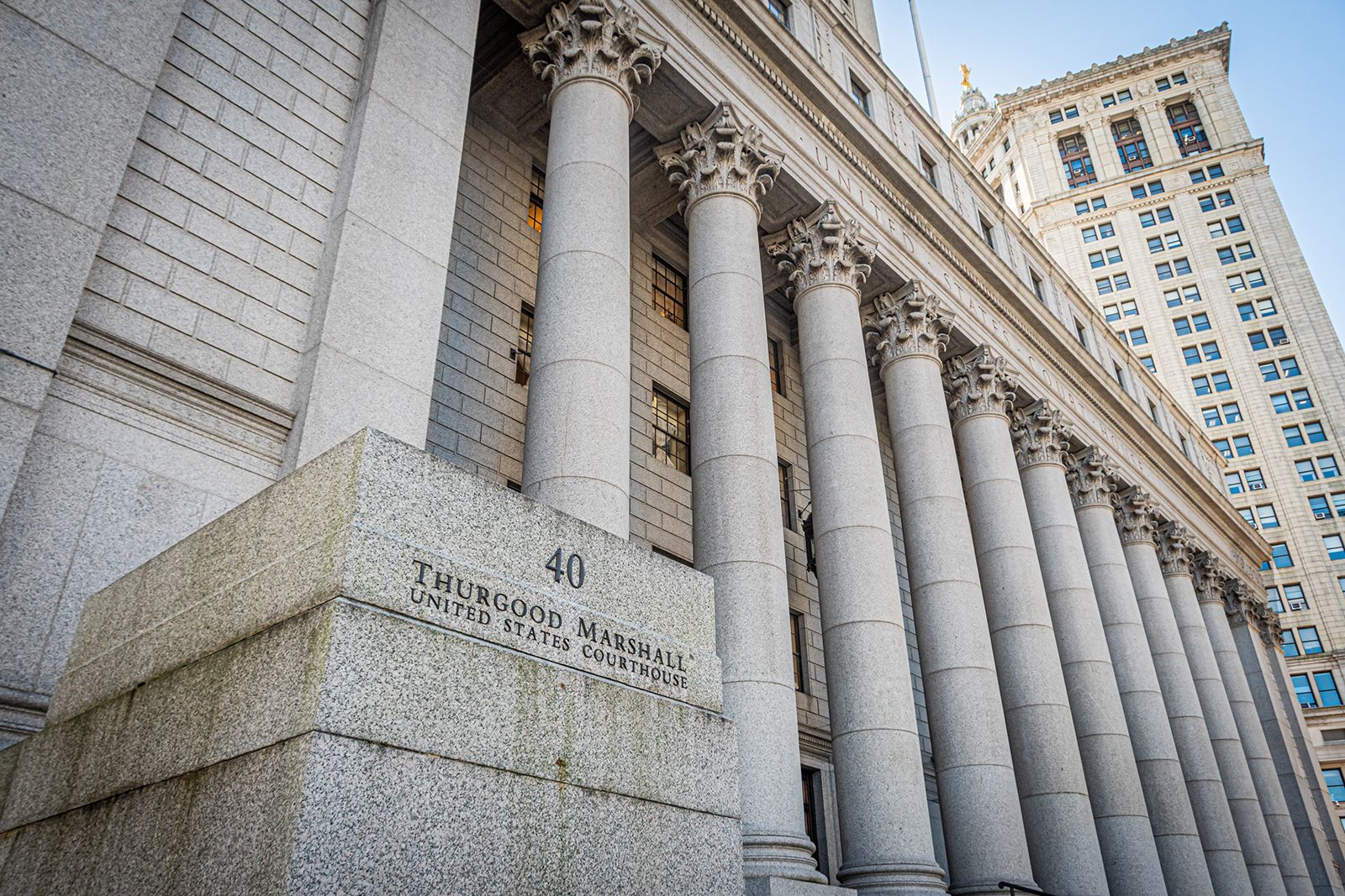 <i>Erik McGregor/LightRocket/Getty Images via CNN Newsource</i><br/>Thurgood Marshall United States Federal Courthouse building.