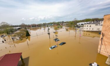 Water covers roadways following extreme flooding in Hopkinsville