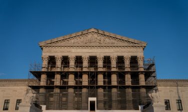 Scaffolding on the US Supreme Court in Washington