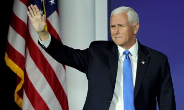 Republican presidential candidate former Vice President Mike Pence arrives at the Republican Jewish Coalition's Annual Leadership Summit at The Venetian Resort Las Vegas in October 2023 in Las Vegas