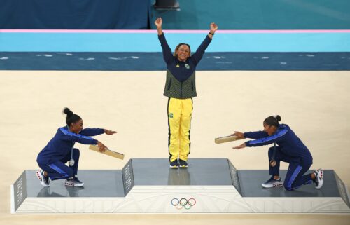 Gold medalist Rebeca Andrade of Team Brazil