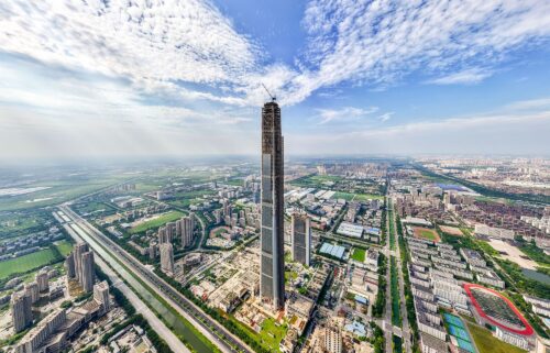 Original plans divided the project into three office zones
