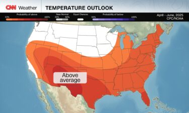 Temperatures are expected to be above normal for much of the US through June.