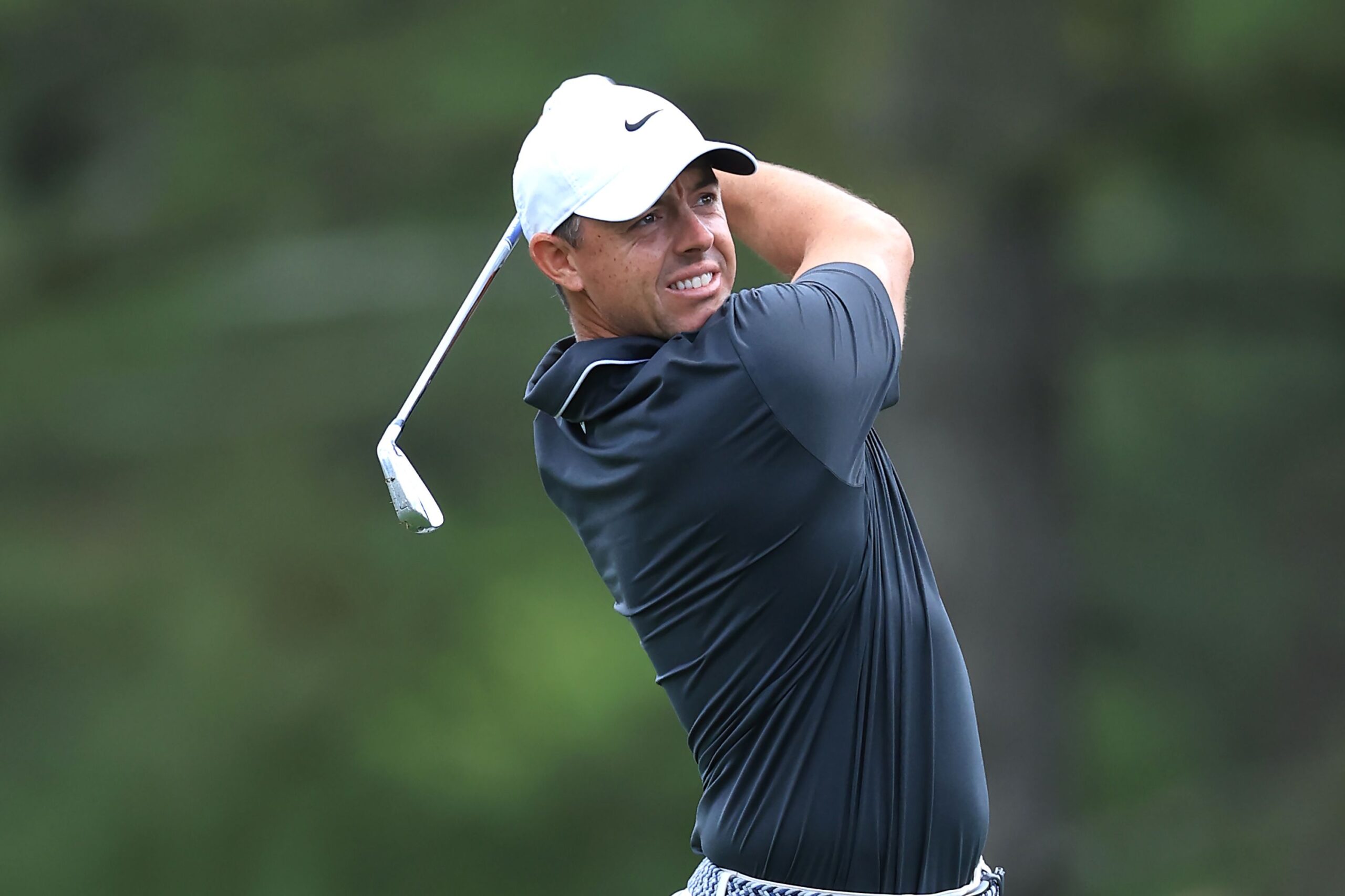 <i>Matt Slocum/AP via CNN Newsource</i><br/>Bryson DeChambeau sits one-stroke behind the lead after a blazing four-under par second round on Friday.