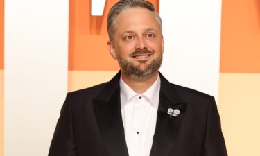 Nate Bargatze at the 2025 Vanity Fair Oscar Party in Beverly Hills.