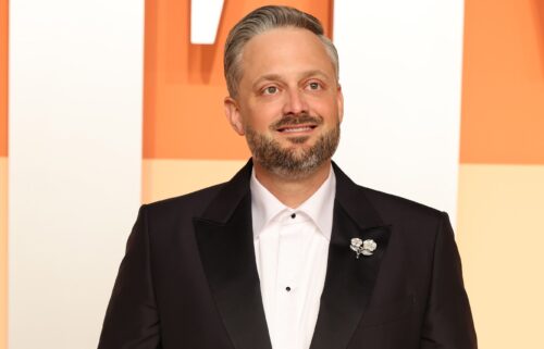 Nate Bargatze at the 2025 Vanity Fair Oscar Party in Beverly Hills.