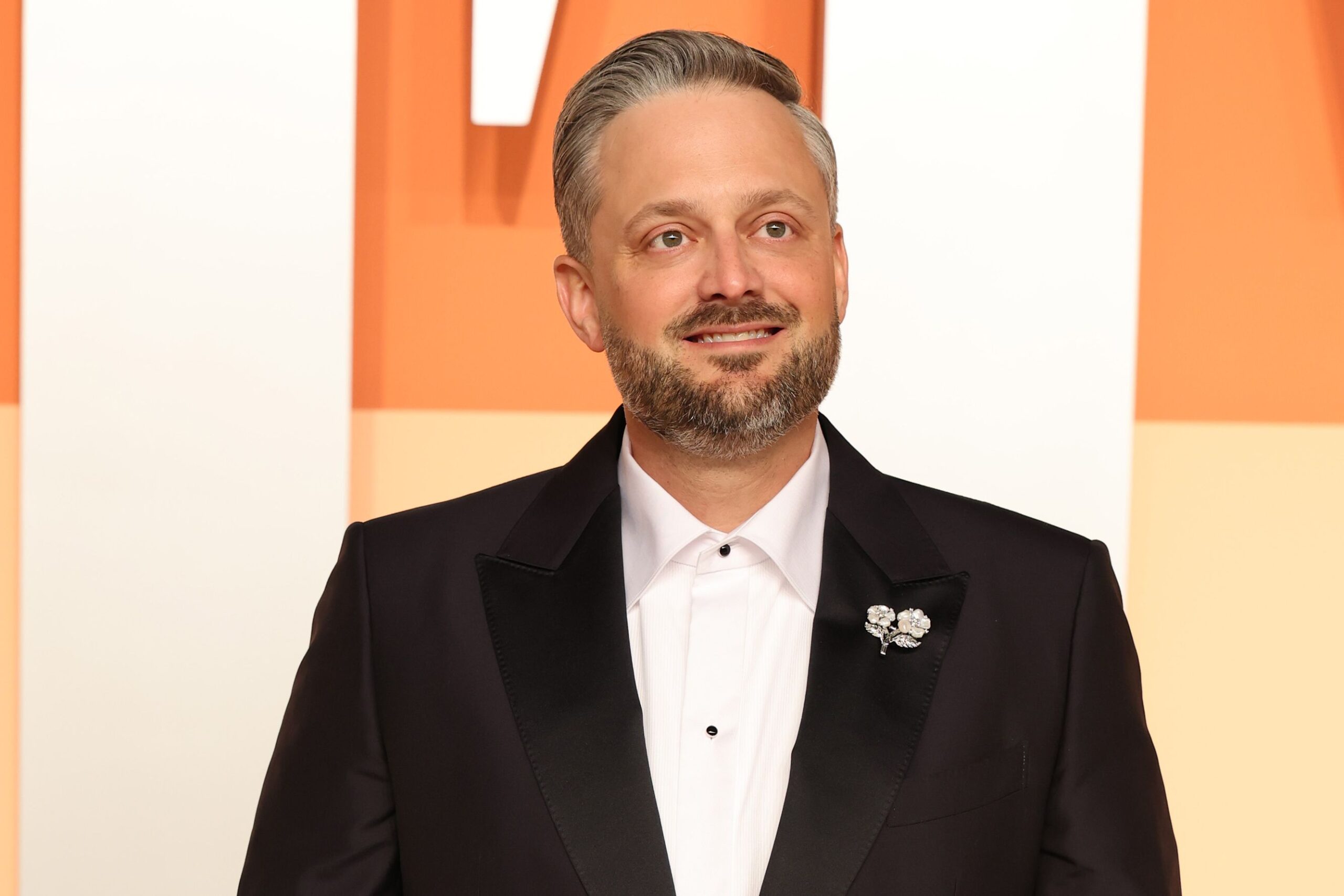 <i>Amy Sussman/Getty Images via CNN Newsource</i><br/>Nate Bargatze at the 2025 Vanity Fair Oscar Party in Beverly Hills.