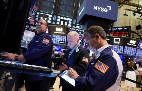US stocks were lower Wednesday as investors grappled with continued uncertainty around President Donald Trump's tariffs.