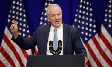 US Sen. Chris Van Hollen (D-MD) delivers remarks in June 2024 in College Park