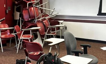 People evacuate FSU's campus.