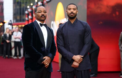 Ryan Coogler and Michael B. Jordan attend the premiere of "Sinners" in London on April. 14.
