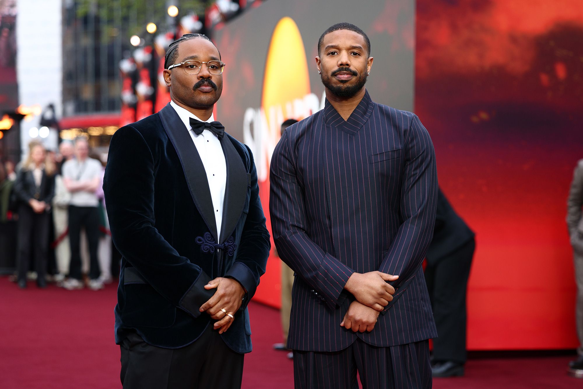 <i>Tim P. Whitby/Getty Images via CNN Newsource</i><br/>Ryan Coogler and Michael B. Jordan attend the premiere of 