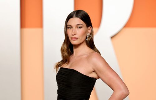 Hailey Bieber attends the 2025 Vanity Fair Oscar Party in March.