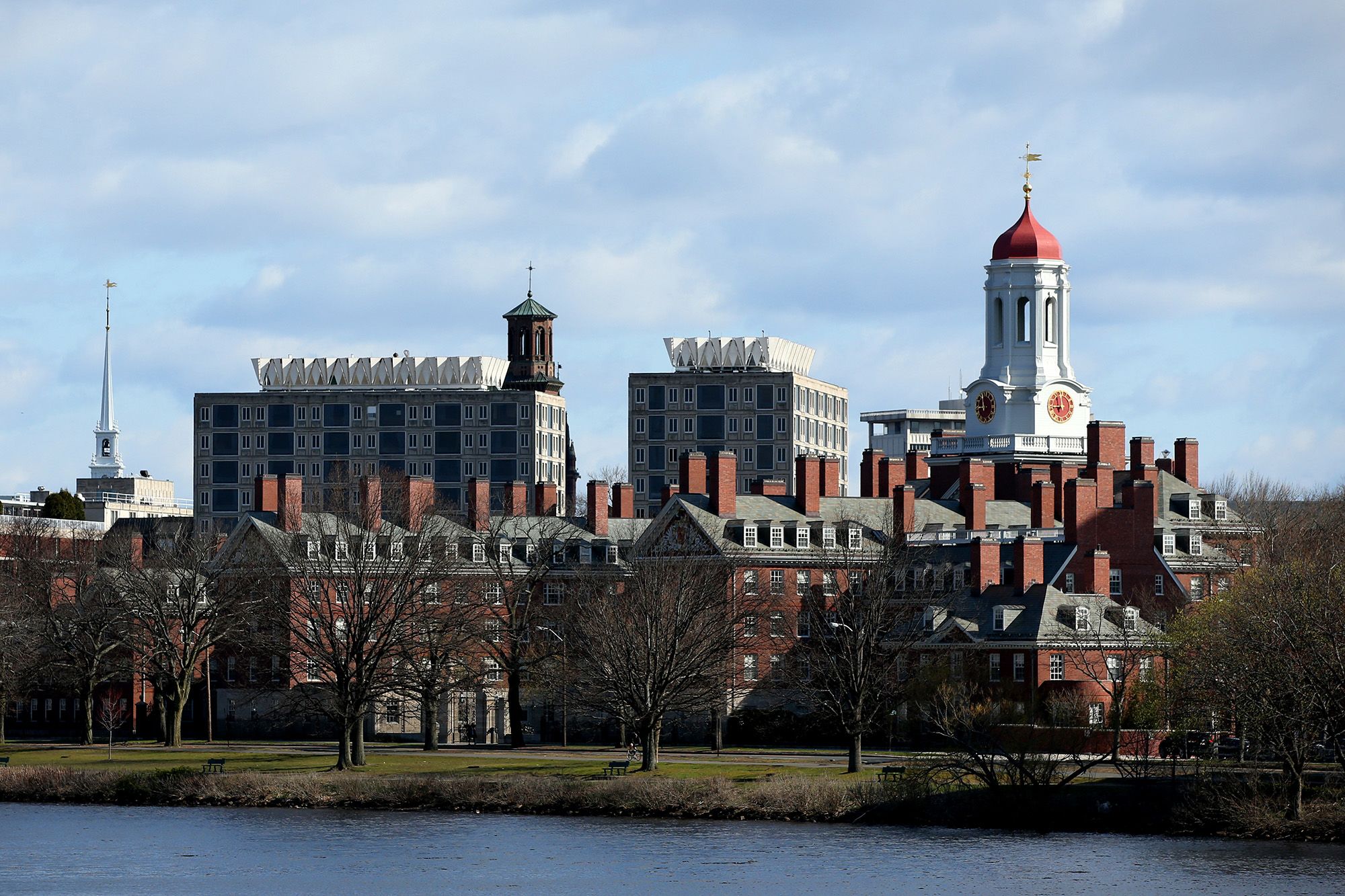 <i>Maddie Meyer/Getty Images via CNN Newsource</i><br/>Shadows fall in 2020 on the Harvard University campus in Cambridge