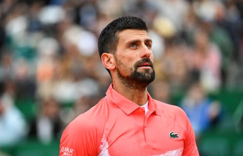 Djokovic during his defeat to Matteo Arnaldi at the Madrid Open on April 26.
