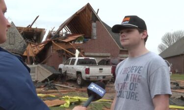 "Thank God. That's really all I can say. It's a miracle I'm alive. If I had run down those stairs 10 seconds sooner