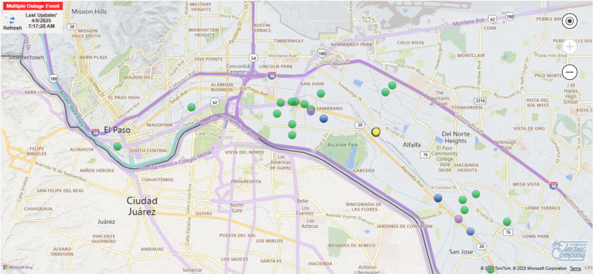 outage map