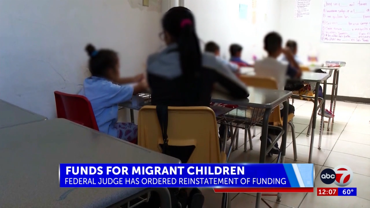 Judge reinstates funding for migrant children - KVIA