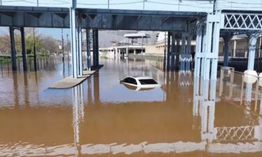 The Ohio River is cresting Monday