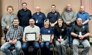 The Buffalo County Sheriff's Office recognized a couple's heroic actions after they saved a man from a fire.